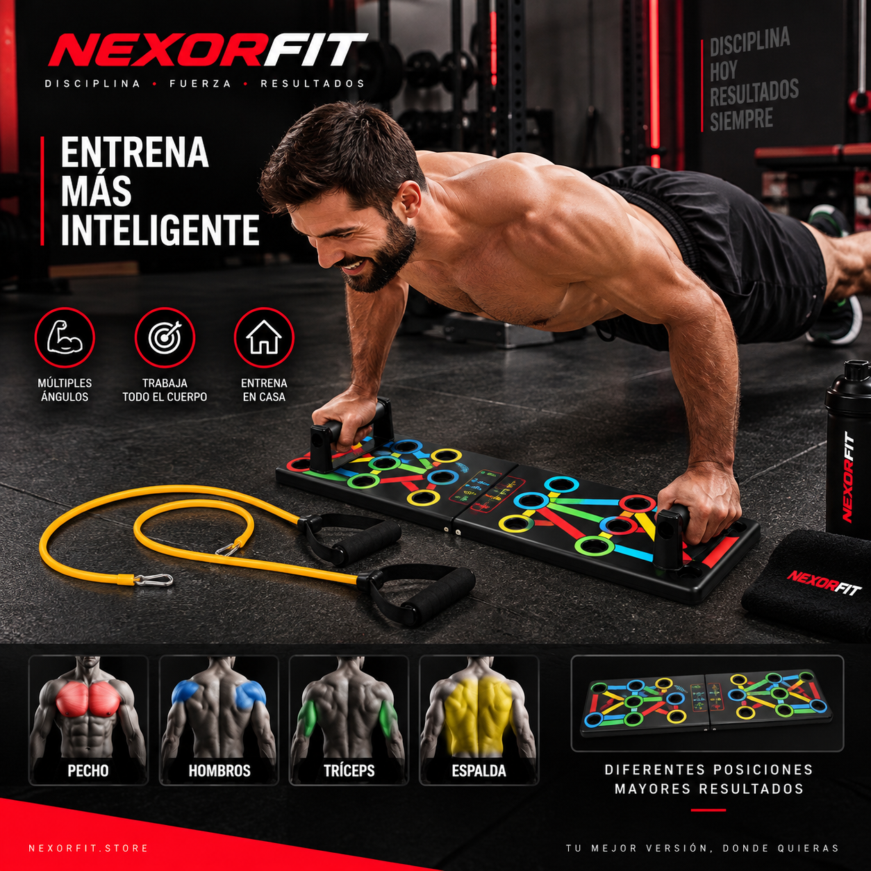 Tabla para flexiones multiuso