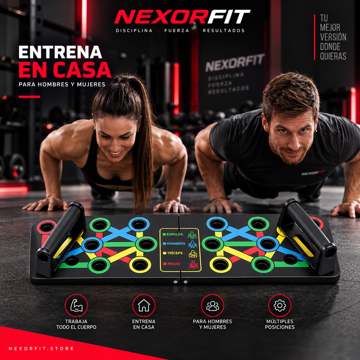 Tabla para flexiones multiuso