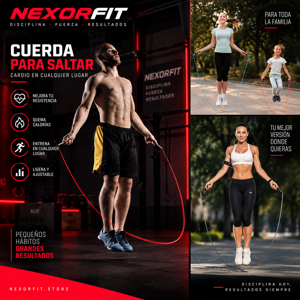 Cuerda para saltar ajustable Nexor Fit